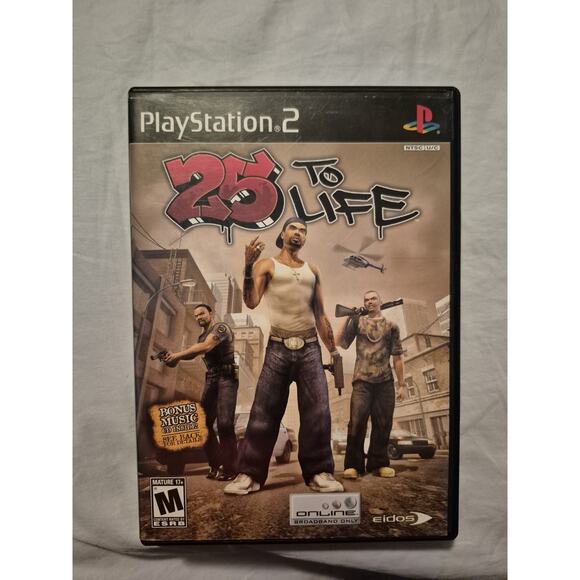 25 to Life (Sony PlayStation 2, 2006) CIB Complete with Soundtrack CD Tested